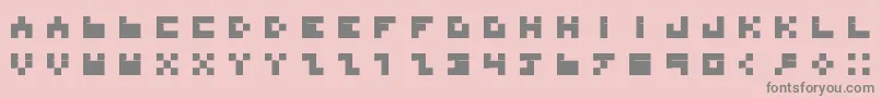 fuente BdTinyfont – Fuentes Grises Sobre Fondo Rosa