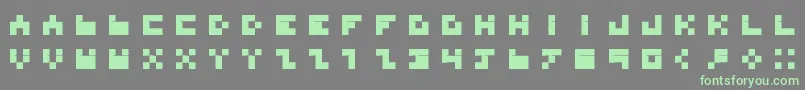 フォントBdTinyfont – 灰色の背景に緑のフォント