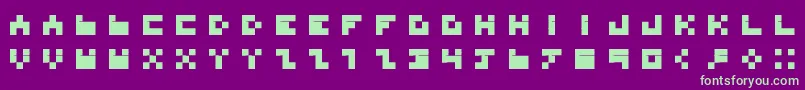 フォントBdTinyfont – 紫の背景に緑のフォント