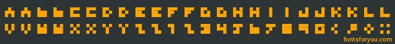 フォントBdTinyfont – 黒い背景にオレンジの文字