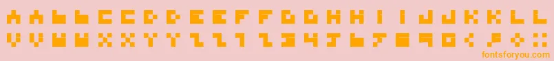 Шрифт BdTinyfont – оранжевые шрифты на розовом фоне