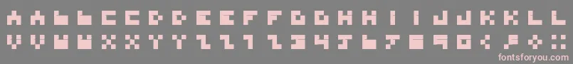 BdTinyfont-fontti – vaaleanpunaiset fontit harmaalla taustalla