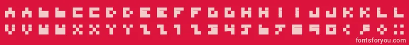 Шрифт BdTinyfont – розовые шрифты на красном фоне
