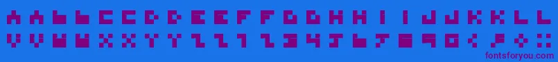 BdTinyfont Font – Purple Fonts on Blue Background