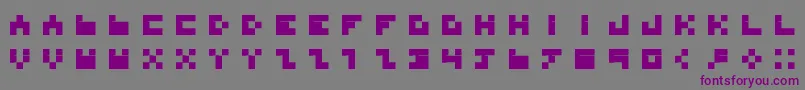 BdTinyfont-Schriftart – Violette Schriften auf grauem Hintergrund