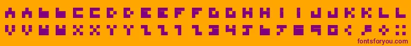Шрифт BdTinyfont – фиолетовые шрифты на оранжевом фоне