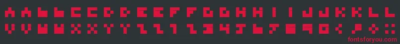 Шрифт BdTinyfont – красные шрифты на чёрном фоне