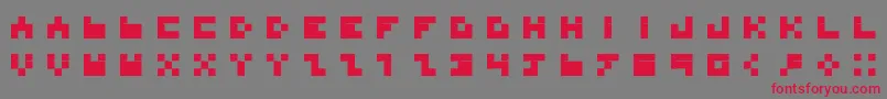 Шрифт BdTinyfont – красные шрифты на сером фоне