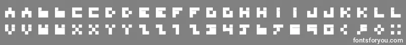 フォントBdTinyfont – 灰色の背景に白い文字