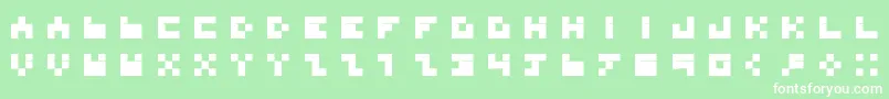Шрифт BdTinyfont – белые шрифты на зелёном фоне