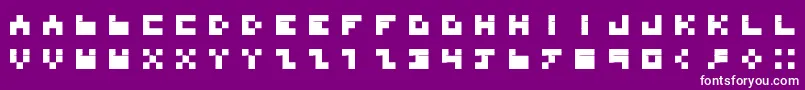 Шрифт BdTinyfont – белые шрифты на фиолетовом фоне