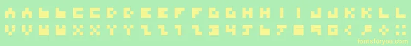 BdTinyfont Font – Yellow Fonts on Green Background