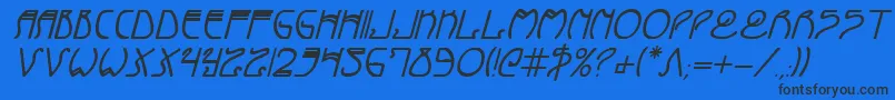 Coydecobi Font – Black Fonts on Blue Background