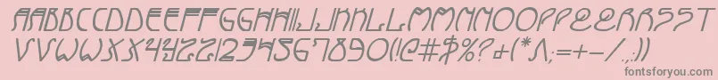 フォントCoydecobi – ピンクの背景に灰色の文字