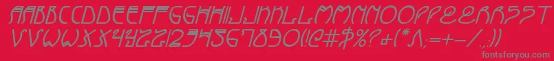 Coydecobi Font – Gray Fonts on Red Background