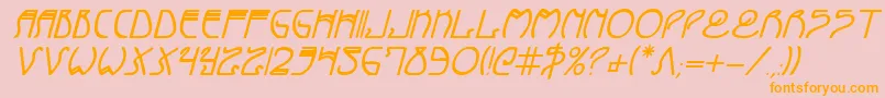 Coydecobi Font – Orange Fonts on Pink Background