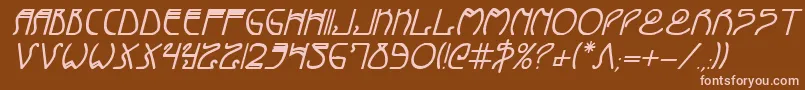 Coydecobi Font – Pink Fonts on Brown Background