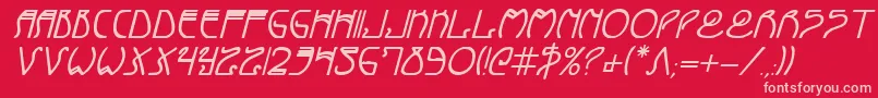 Coydecobi Font – Pink Fonts on Red Background