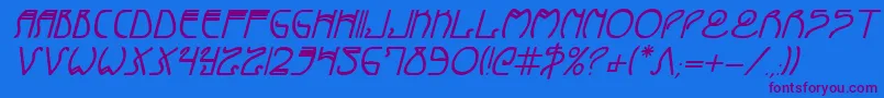 Coydecobi Font – Purple Fonts on Blue Background