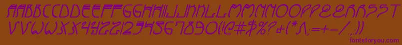 Coydecobi Font – Purple Fonts on Brown Background