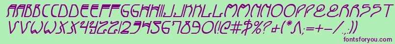 Coydecobi Font – Purple Fonts on Green Background