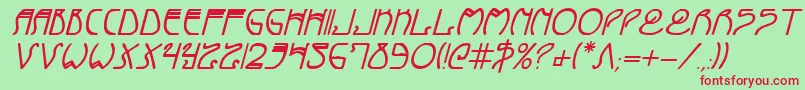 Coydecobi Font – Red Fonts on Green Background