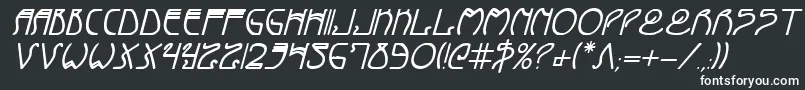 フォントCoydecobi – 黒い背景に白い文字