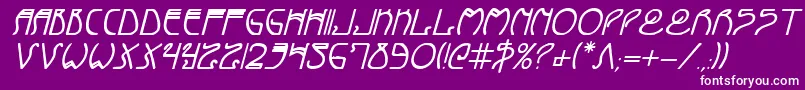 フォントCoydecobi – 紫の背景に白い文字