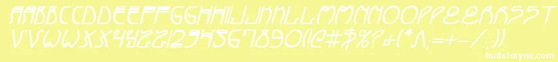 Coydecobi Font – White Fonts on Yellow Background