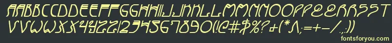 Coydecobi Font – Yellow Fonts on Black Background