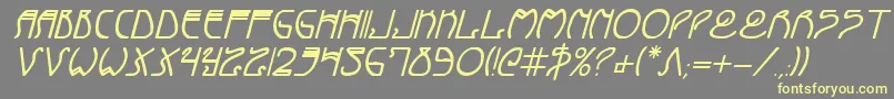 Coydecobi Font – Yellow Fonts on Gray Background