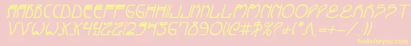 Coydecobi Font – Yellow Fonts on Pink Background