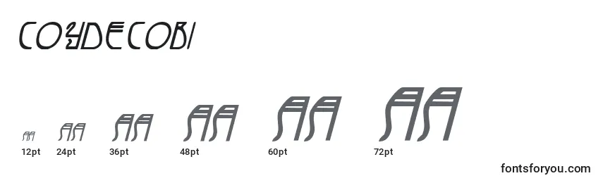 Coydecobi Font Sizes