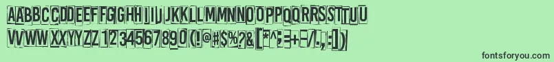 ABoxFor Font – Black Fonts on Green Background