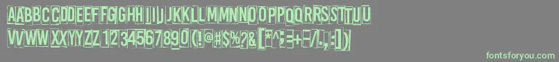 ABoxFor Font – Green Fonts on Gray Background