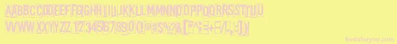 ABoxFor Font – Pink Fonts on Yellow Background