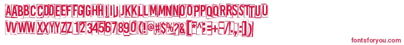 ABoxFor Font – Red Fonts on White Background