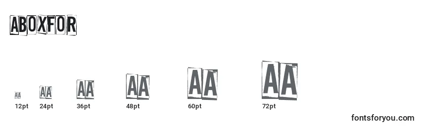 Размеры шрифта ABoxFor