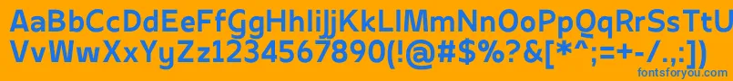 Apricity700 Font – Blue Fonts on Orange Background