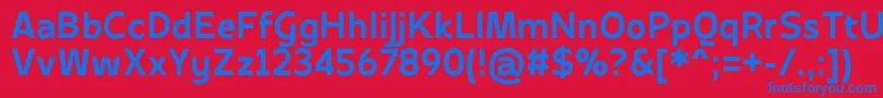 Apricity700 Font – Blue Fonts on Red Background