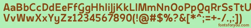 Apricity700 Font – Brown Fonts on Green Background