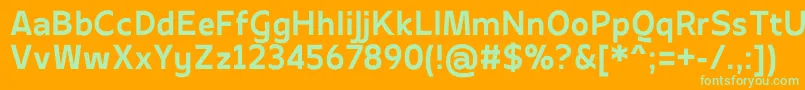 Apricity700 Font – Green Fonts on Orange Background