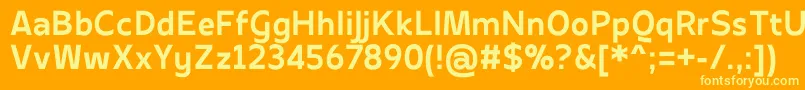 フォントApricity700 – オレンジの背景に黄色の文字