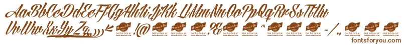 AngillatattooPersonalUseOnly Font – Brown Fonts on White Background