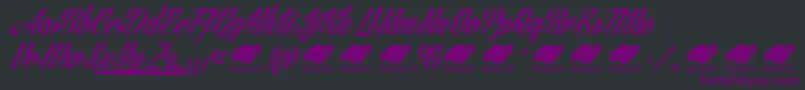 AngillatattooPersonalUseOnly Font – Purple Fonts on Black Background