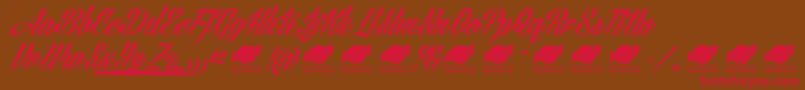 AngillatattooPersonalUseOnly Font – Red Fonts on Brown Background