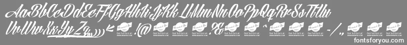 AngillatattooPersonalUseOnly Font – White Fonts on Gray Background