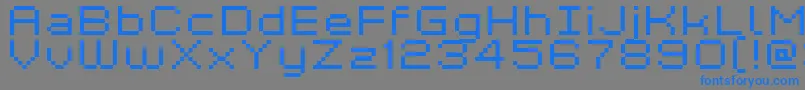 Kyrou7WideXtnd-Schriftart – Blaue Schriften auf grauem Hintergrund
