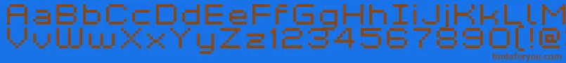 Kyrou7WideXtnd Font – Brown Fonts on Blue Background