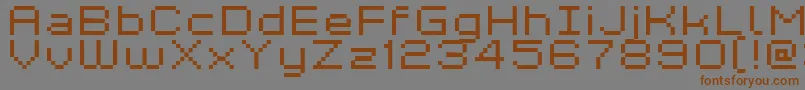 Kyrou7WideXtnd Font – Brown Fonts on Gray Background